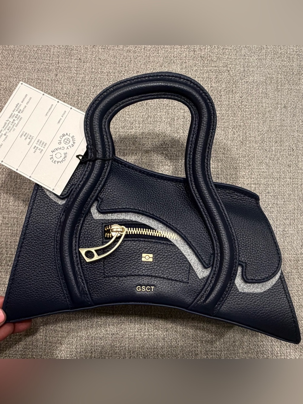 MSCHF GSCT Global Supply Chain Telephone Navy Handbag NWT